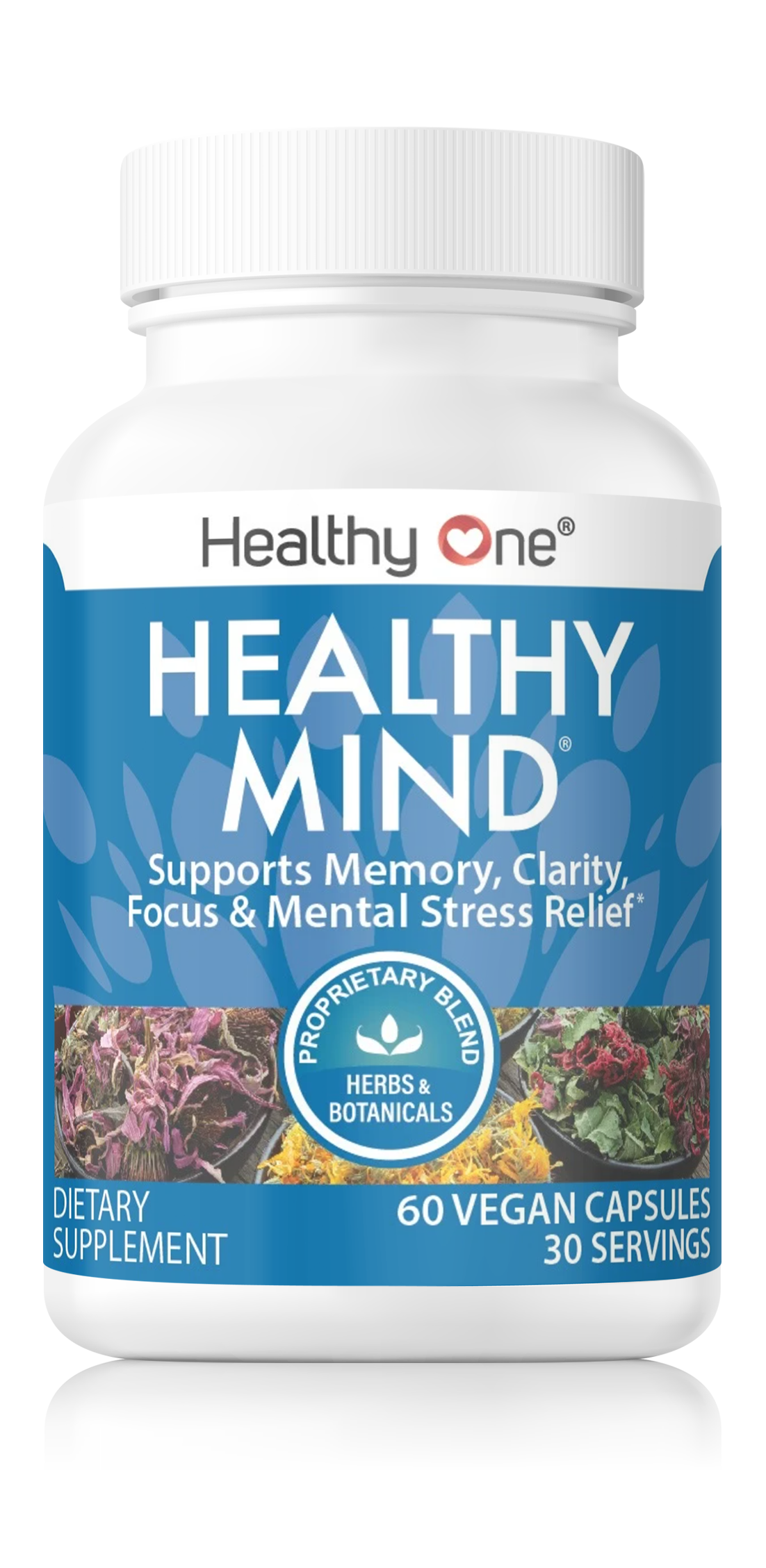 Healthy Mind - All Natural - Memory - Focus - Clarity - Brain Nootropic Supplement