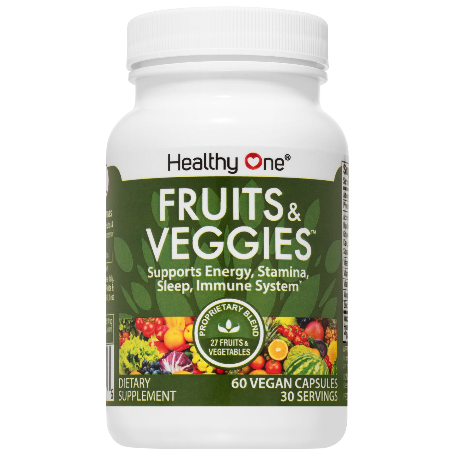 Healthy Fruits and Veggies - Natural Daily Supplement, Vitamins, Minerals & Antioxidants