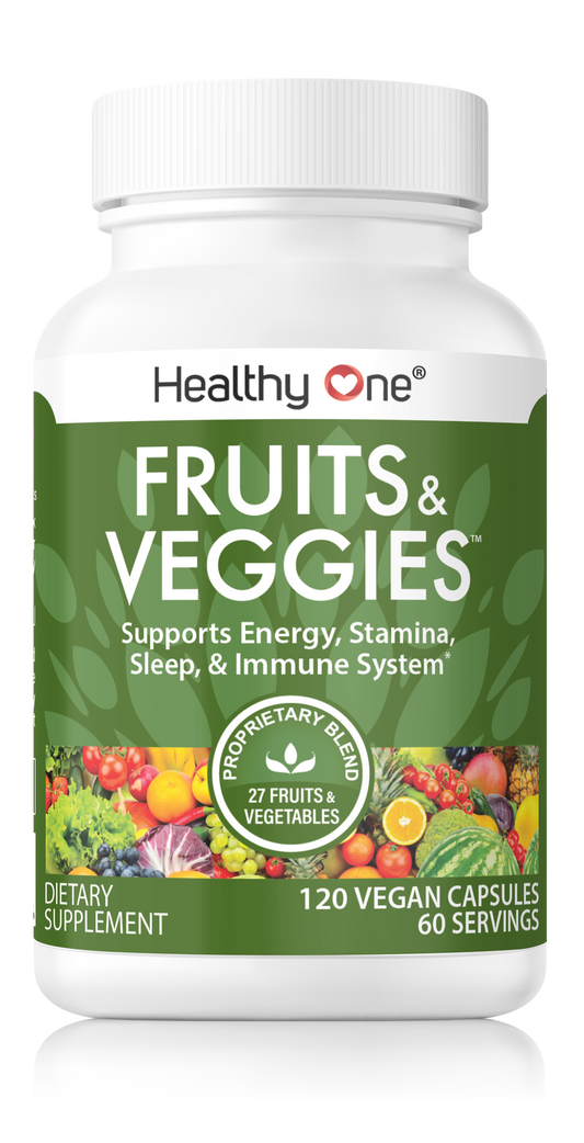 Healthy Fruits and Veggies - Natural Daily Supplement, Vitamins, Minerals & Antioxidants